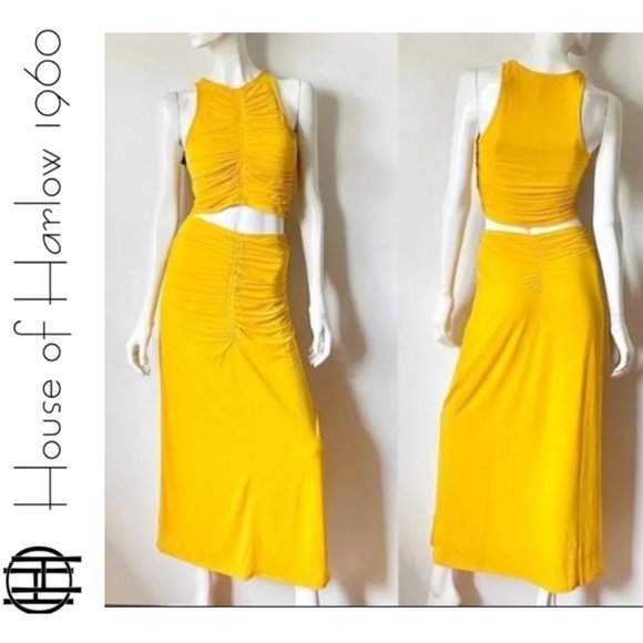 House of Harlow 1960 Dresses & Skirts - NWT- House of Harlow Ruched Crop Top & Skirt - 2 Piece Set - M